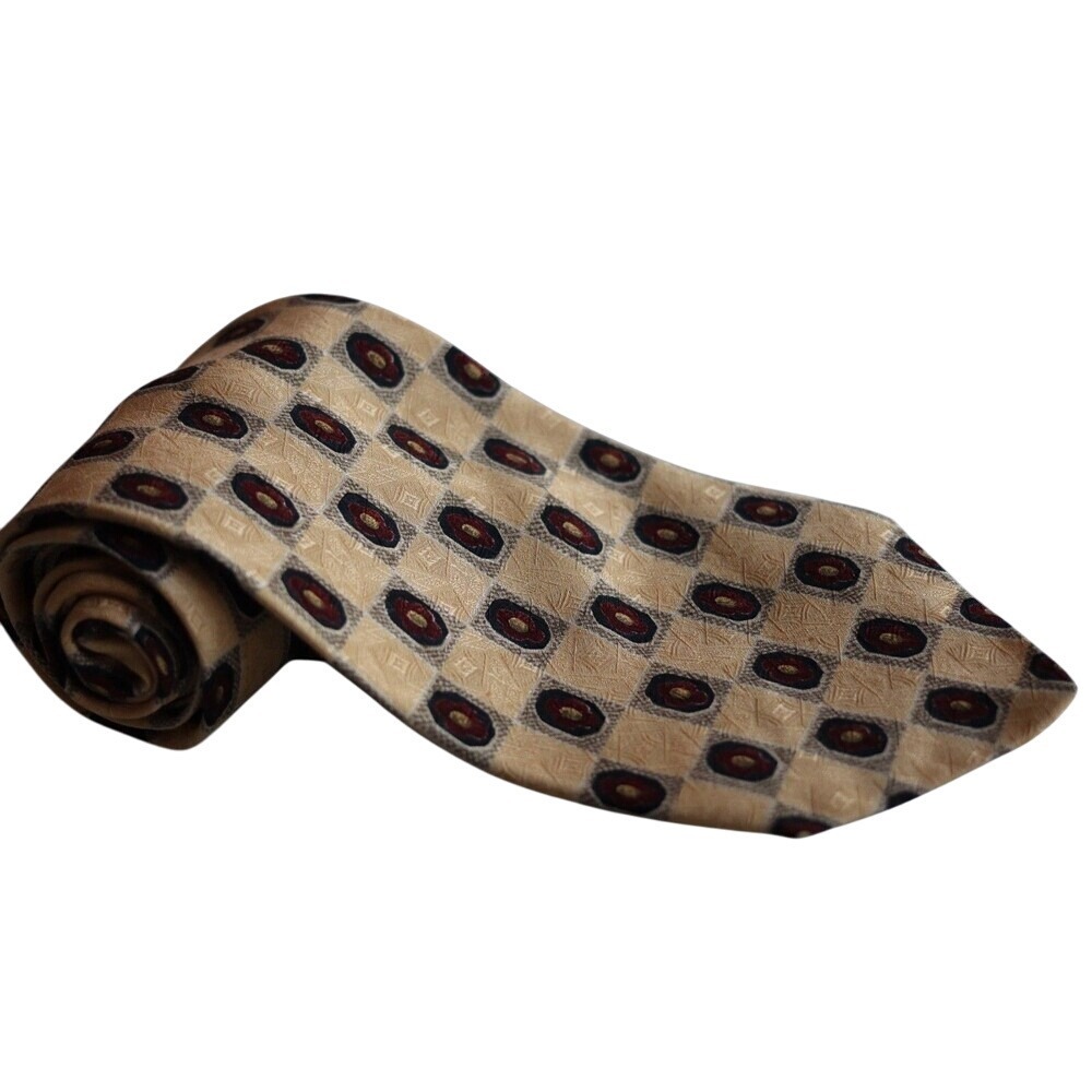 Robert Talbott Studio Men's Silk Tie – Abstract Tiled Pattern